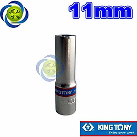 Tuýp 11mm 3 8 inch Kingtony 323511M Loại 6 cạnh màu trắng dài 63mm