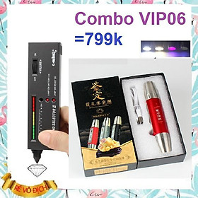 Mua Combo Máy đo đá quý + Đèn soi đá mạnh 3 màu ánh sáng (Trắng Vàng Tím) . Đầy đủ phụ kiện kèm theo.