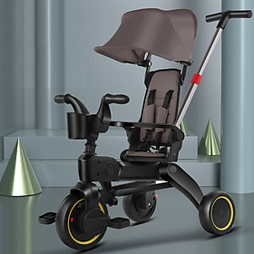 Xe đẩy 3 bánh cho bé ngã lưng 3 cấp độ siêu gấp gọn, dành cho bé từ 1 - 5 tuổi trọng tải 40kg