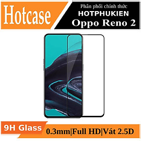 Miếng dán kính cường lực full màn hình 111D cho Oppo Reno 2 hiệu HOTCASE (siêu mỏng chỉ 0.3mm, độ trong tuyệt đối, bo cong bảo vệ viền, độ cứng 9H) - hàng nhập khẩu