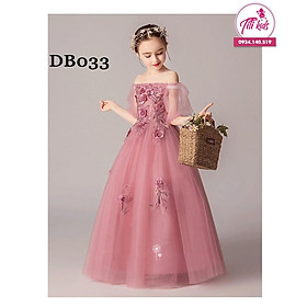 Đầm bé gáiFreeshipTặng cài nơ Đầm công chúa bé gái ruốc dài có tay xòe xinh xắn Titikids 2020