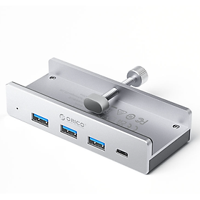 Bộ chia USB Type C ra 3 cổng USB 3.0 TypeA+1 cổng TypeC+ 1 cổng sạc TypeC 5V Orico MH4PC-10 - Hàng chính hãng