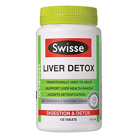 Thực Phẩm Chức Năng Viên Uống Bổ Gan, Thải Độc Gan Swisse Liver Detox Úc (120 Viên)