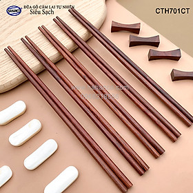 Mua Đũa tròn gỗ Cẩm Lai Siêu sạch (10 đôi) CTH701CT - gỗ tự nhiên vân đẹp ️- An toàn khi sử dụng