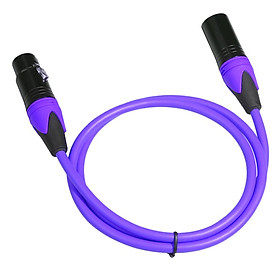 3 Pin XLR Male To XLR Female Balanced Mic Cable Wire, Purple