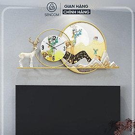 Mua Đồng hồ treo tường nghệ thuật SENCOM sang trọng decor trang trí nhà cửa mã 2953