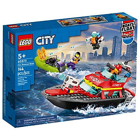 Đồ Chơi Lắp Ráp Lego City 60373 - Fire Rescue Boat (144 Mảnh Ghép)