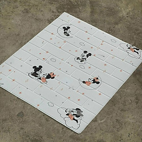 Bộ 10 Tấm Xốp Dán Tường 3D Hoạt Hình Trẻ Em Dễ Thương, Nhiều Hoạt Tiết Cute, Dày Dặn Chống Va Đập  - MICKEY ĐÔI