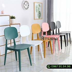 Mua Ghế ăn nhựa màu trắng BUNNY-S Nội thất Capta.vn Ghế cafe fastfood nhựa đúc màu trắng không tay tựa