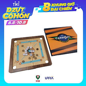 Bộ Cờ Búng Bàn Gỗ Urra Carrom Thiết Kế Độc Đáo Vui Nhộn Chất Liệu An Toàn - Hàng Chính Hãng