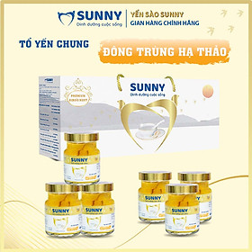 [Hộp 6] Yến đông trùng hạ thảo - Yến Sào Khánh Hòa chưng sẳn - 25% Yến thô - 70ml/hũ - Yến sào SUNNY