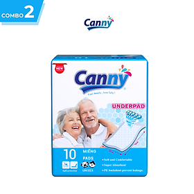 Combo 2 gói tấm đệm lót CANNY siêu mềm mại 10 miếng gói