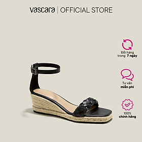 Vascara Giày Sandal Xuồng Phối Cói Nhấn Quai Đan - SDX 0441