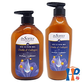 Dầu xả nước hoa Biotin & Collagen DrSoftly - Perfume Conditioner 500ml (dưỡng tóc mềm mượt, kích thích mọc tóc)