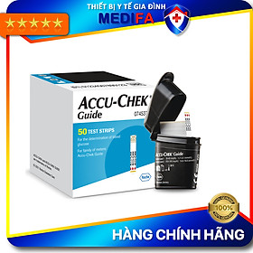 Hộp 50 que thử đường huyết Accu Chek Guide NK chính hãng, Tem niêm phong, nhãn phụ TIếng Việt