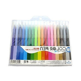 Set 18 Bút Dạ Màu Sắc Đa Dạng - Nội Địa Nhật Bản