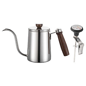 Stainless Steel Drip Coffee Pot Filter Tea Maker for Home Office 600ml Pot