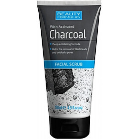 Sữa rửa mặt Beauty Formulas Charcoal Facial 150ml - than hoạt tính tẩy tế bào chết