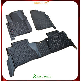 Thảm lót sàn xe ô tô Nissan Navara NP-300/EL 2015+(sd) Nhãn hiệu Macsim chất liệu nhựa TPE cao cấp màu đen