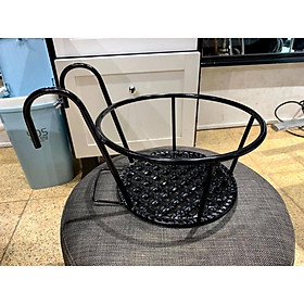 Mua Giỏ hoa treo ban công - giỏ hoa bán nguyệt dán tường - Sang trọng - Tinh tế - Thẩm mỹ cao - Thép sơn tĩnh điện 5 lớp