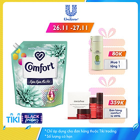 Nước Xả Làm Mềm Vải Comfort Chăm Sóc Chuyên Sâu Ngăn Ngừa Mùi Hôi Hương Tươi Mát túi 3.2L