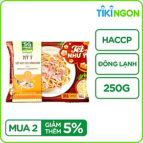 Mỳ ý xốt kem thịt xông khói SG Food Đông Lạnh 250g