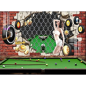 TRANH DÁN TƯỜNG TRANG TRÍ  TIỆM BIDA BILLARDS (có làm theo kích thước yêu cầu)