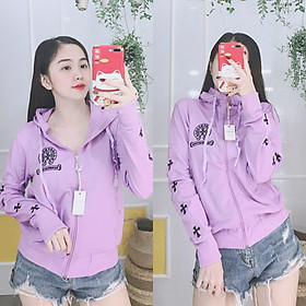 Áo khoác nỉ thun coton da cá chống nắng cao cấp nhiều màu MS13 Freesize 40- 56kg