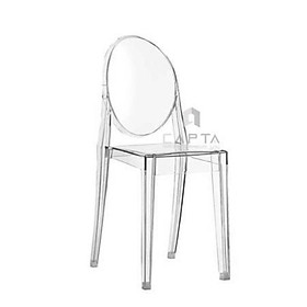 Ghế cafe fashfood trong suốt GHOST Nội thất Capta.vn Ghế nhựa trong suốt cao cấp không tay xếp chồng Outdoor chair