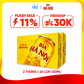 Combo 2 Thùng Bia Hà Nội - Thùng 24 lon 330ml