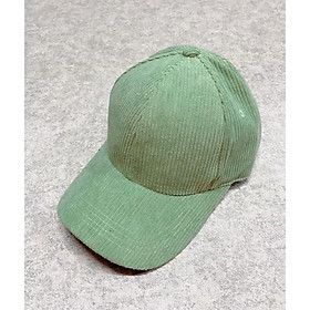 Mũ/nón lưỡi trai chất nhung gân unisex ‍