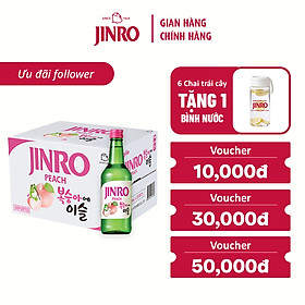 Soju Hàn Quốc JINRO VỊ ĐÀO 360ml - Thùng 20 chai