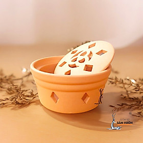 Mua Bếp Xông Thảo Dược Gốm Đất Nung Tự Nhiên (terracotta) D15cm x H7cm