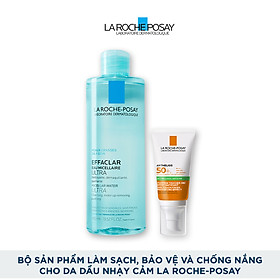 Bộ sản phẩm làm sạch, bảo vệ và chống nắng  cho da dầu nhạy cảm La Roche-Posay