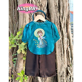 Bộ bà ba cho bé gái đi chơi biểu diễn đẹp từ 12-40kg chất lụa mềm mát (không kèm cài)