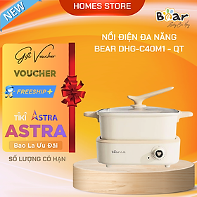 Mua Nồi Điện Đa Năng Bear DHG-C40M1 4L Nấu Siêu Nhanh Cao Cấp Công Suất 1500W - Hàng Chính Hãng