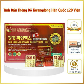 Tinh Dầu Thông Đỏ Kwangdong Pine Needle Distilled Concentrate Hàn Quốc 120 Viên Hỗ Trợ Mỡ Máu, Tiểu Đường, Huyết Áp Tim Mạch