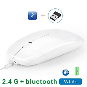 RGB Bluetooth Sạc Thiết Không Dây Mause Cho Macbook Xiaomi Máy Tính Laptop Máy Tính Đèn LED USB Im Lặng Chế Độ Kép Chuột - one