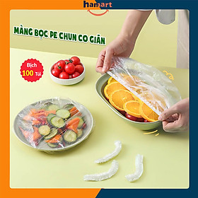Mua Túi 100 Màng Bọc Thực Phẩm Bo Chun Co Giãn PE Đựng Bảo Quản Thức Ăn Đa Năng Tiện Lợi