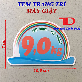 Tem dán trang trí Máy Giặt loại 9KG