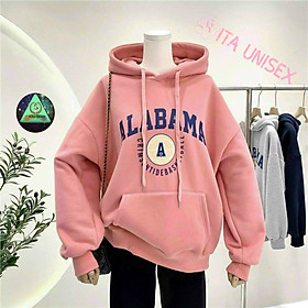 Áo khoác Hoodies nam nữ vải nỉ bông mềm ấm form rộng Freesize Thời trang Hot Trend Kita Unisex - ALABAMA