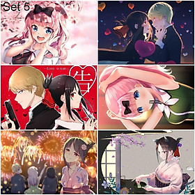 Bộ 6 Poster anime Kaguya-sama: Love Is War - Cuộc chiến tỏ tình của những thiên tài (1) (bóc dán) - A3,A4,A5