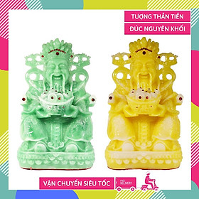 Mua Tượng Thần Tiền đá ngọc nguyên khối cầu lộc chiêu tài cao 25cm - Nhiều màu