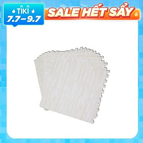 Set 08 Tấm Thảm Xốp Ghép Vân Gỗ Cho Bé Suteki, Chất Liệu EVA, Kích Thước 60x60x1 cm, Kèm Tấm Bên