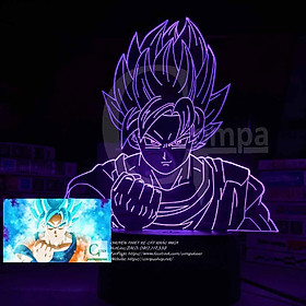 Mua Đèn Ngủ Dragon Ball Goku Blue Type 06 ADRB0107 16 MÀU TUỲ CHỈNH