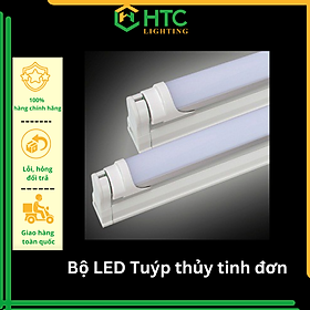 Bộ đèn LED tuýp thủy tinh 60 phân và 1.2m- ánh sáng trắng/ vàng - Thương hiệu MPE (bao gồm máng) - 0.6m (6 tấc) - 9W