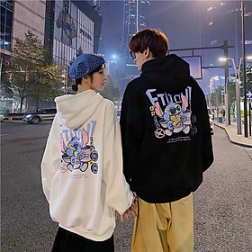 áo khoác hoodie cặp đôi, combo 2 cái, Áo khoác hoodie Chống Rét Cho Nam nữ Cho Cặp Đôi in hình WIND Chất Nỉ Unisex Form rộng Có 4 Màu Ulzzang, Áo Khoác hoodie FTITOH Họa Tiết Hoạt Hình Unisex