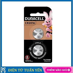 Vỉ 2 viên Pin CR2016 Duracell 220mAh - COMBO 2 PIN DURACELL CR2016 - Tuấn Yến