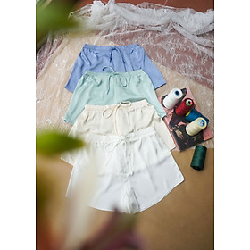 Quần Short Lụa Bân Hi Dành Cho Nữ Màu Sắc Pastel Ngọt Ngào Lưng Thun Cạp Cao Freesize