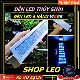 Hình ảnh Đèn led siêu sáng WRGB 6 hàng bóng - đèn cho bể thủy sinh - hồ cá cảnh - siêu sáng - phụ kiện cá cảnh - shopleo